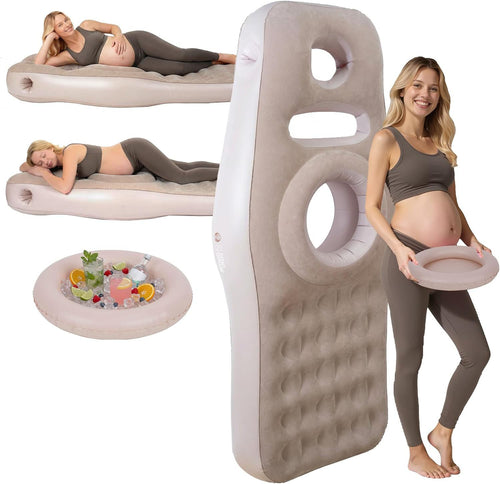 Inflatable Pregnancy Pillow with Belly & Head Hole, Prone Pregnancy Pillow for Stomach Sleepers