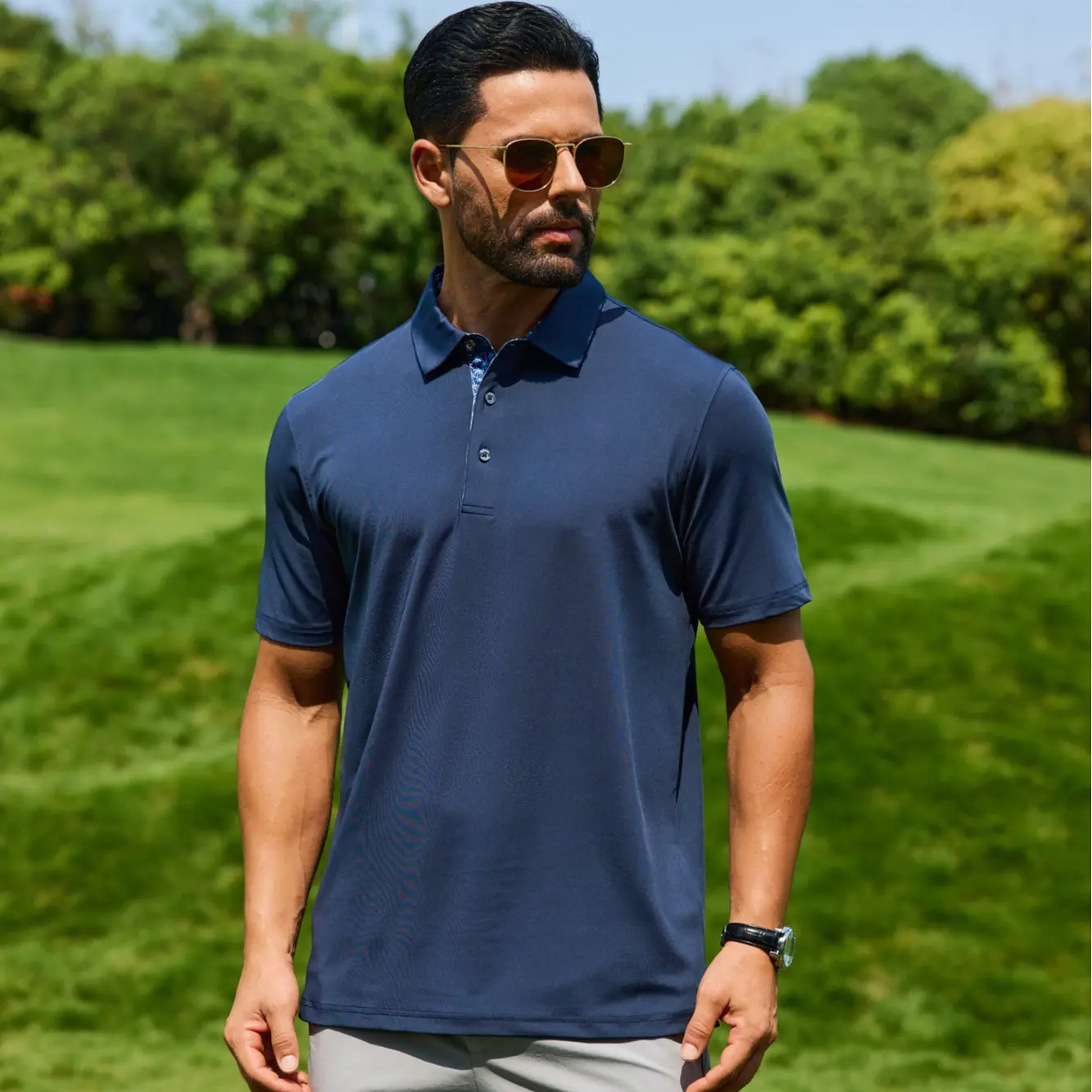 Men's Classic Cotton Polo Shirt – Casual Golf and Everyday Wear