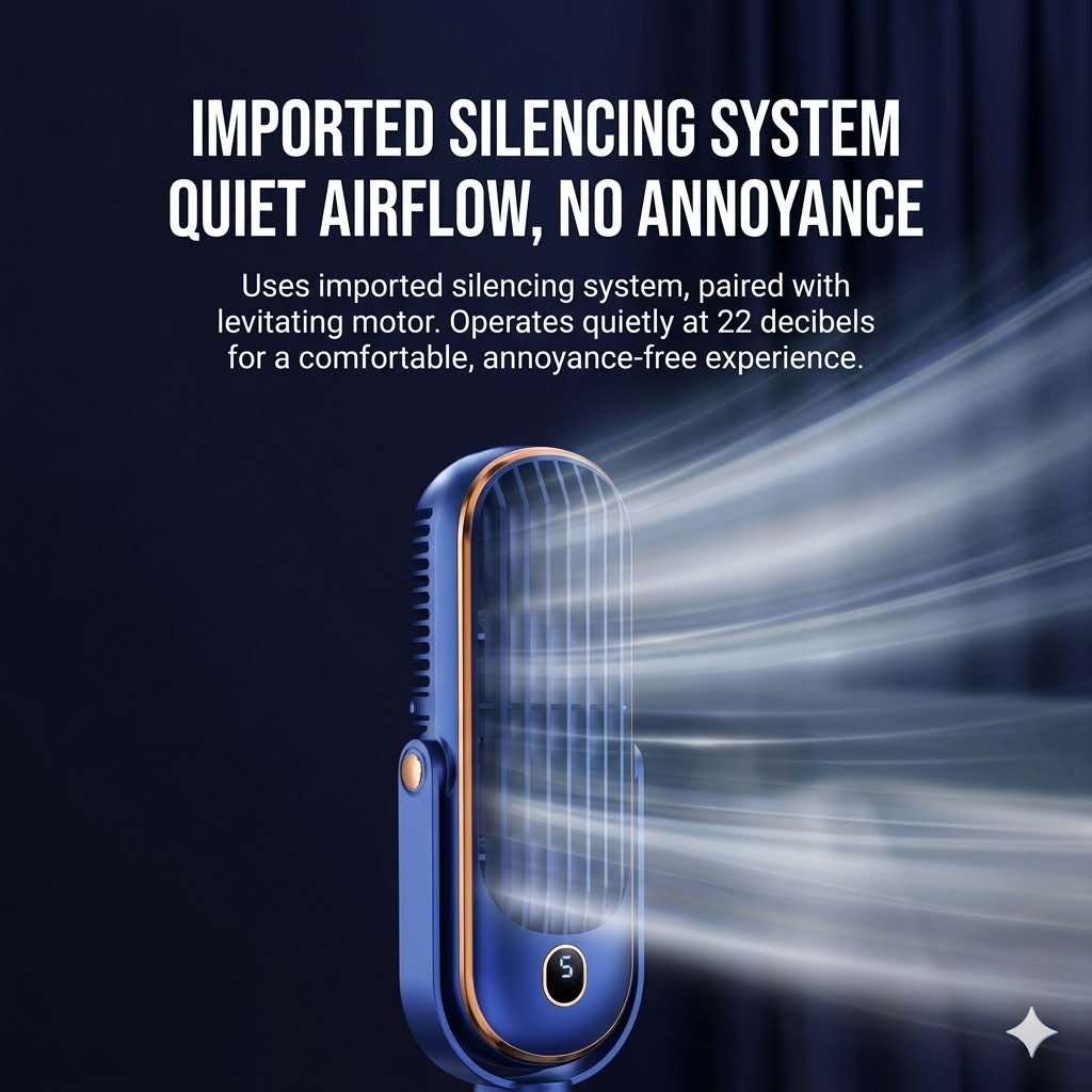 Set of 2 Portable Rechargeable 10\" Fan with 720° Oscillation & Whisper-Quiet Turbo Airflow
