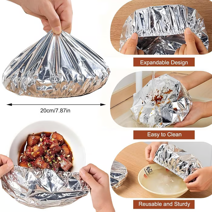 Reusable Aluminum Foil Food Insulation Cover