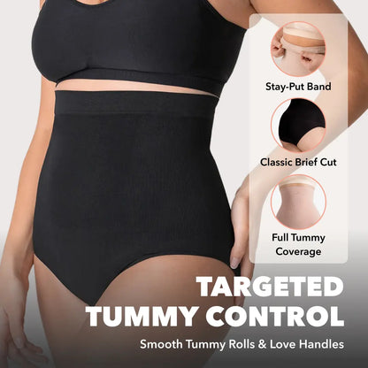 High-Waisted Seamless Shapewear Panty – Tummy Control, Anti-Slip & Breathable Stretch Fit