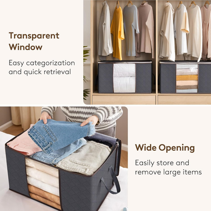 📦️ Large Dustproof Storage Box with Handle & Stackable Design 📦️