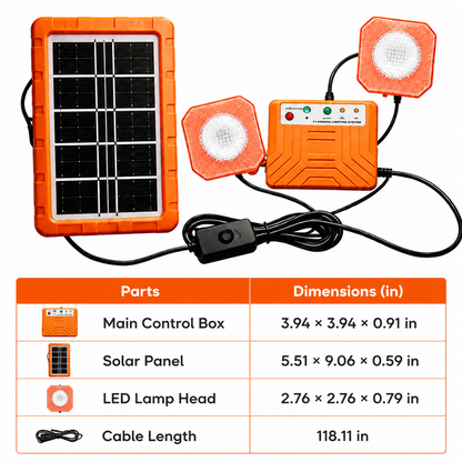 ☀️ Portable Solar Power Station & Outdoor Solar Generator Kit — All-In-One Backup Power, USB Device Hub & LED Camping Light 🏕️🔋