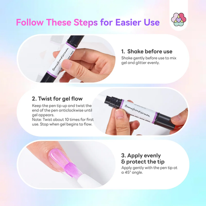 5-in-1 Aurora Effect Gel Nail Polish Pen
