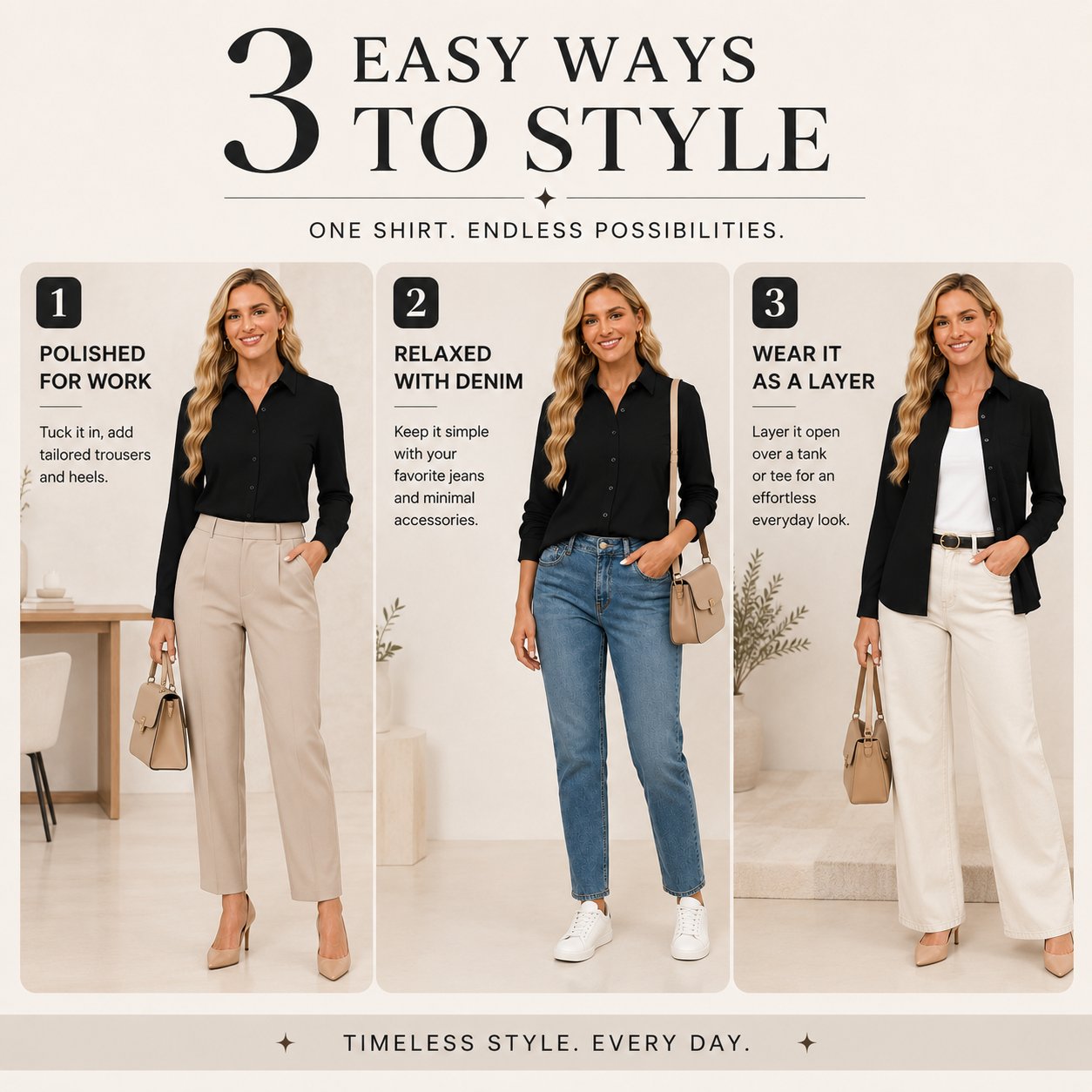 Women's Classic Fit Stretch Button-Down Shirt