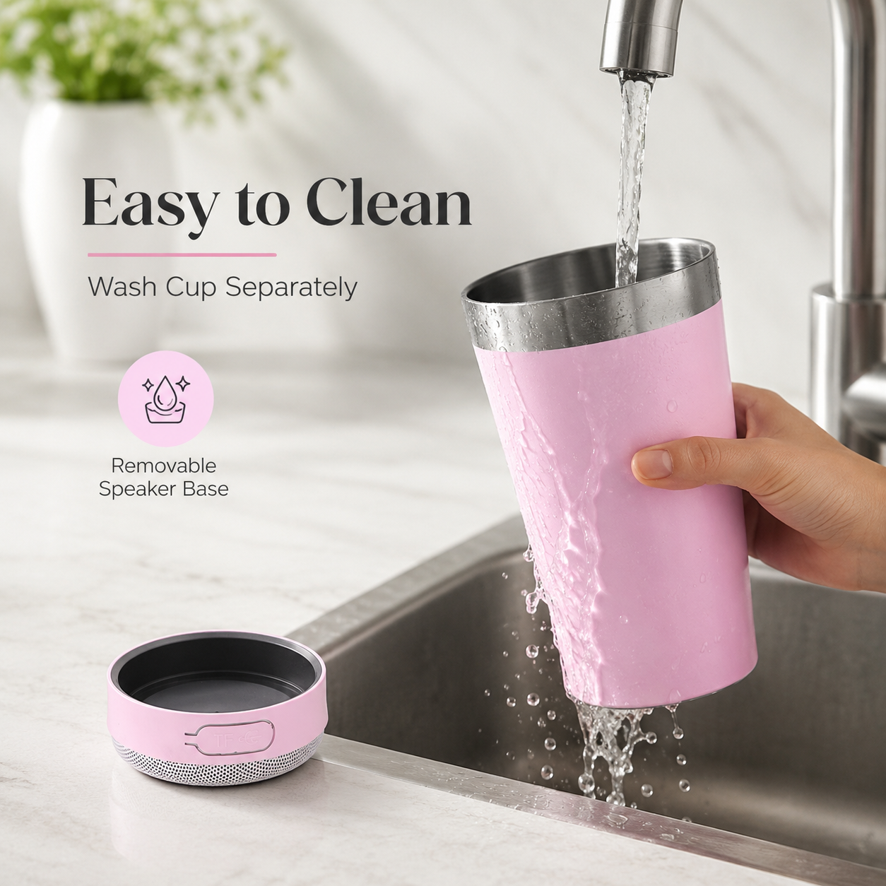 The Ultimate 2-in-1 Backyard Mug | 16 oz Insulated Tumbler & Detachable Bluetooth Speaker with Built-in Bottle Opener