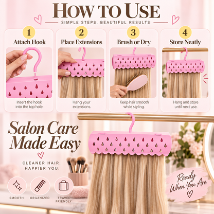Hair Extension Holder And Hanger Stand For Styling