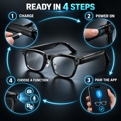 🔥Free shipping🔥AI Smart Glasses with Camera, Translation & Open-Ear Audio👓