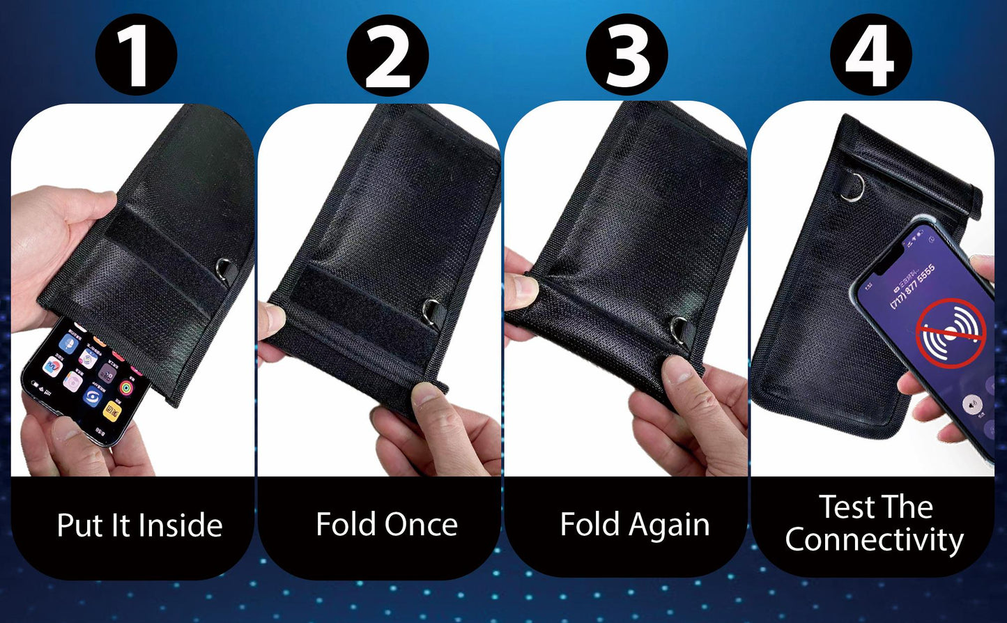 5-Pack Faraday Bags for Phones, Laptops & Key Fobs – Signal Blocking, Fireproof & Water-Resistant Privacy Protection Set