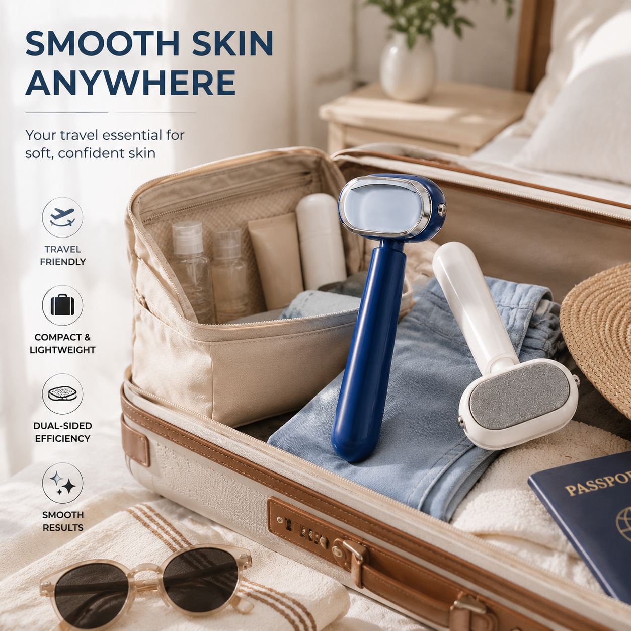 2-in-1 Foot Callus Remover – Dual-Sided Foot File with Replaceable Blade