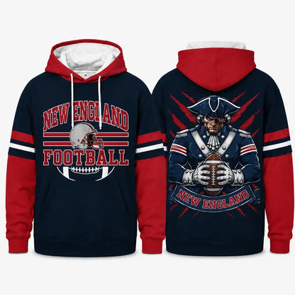 Retro Football Helmet Graphic Hoodie Varsity Style From Every Angle