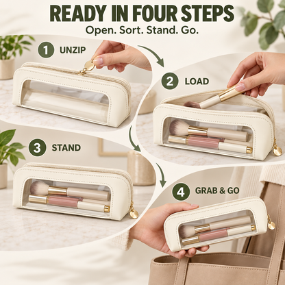 💄Multifunctional Portable Makeup Brush and Cosmetic Zippered Organizer Bag💄