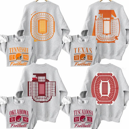 Vintage College Football Ash Grey Sweatshirt
