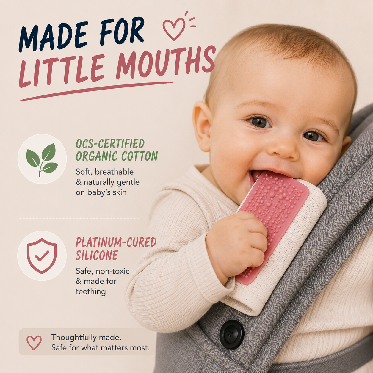 2-in-1 Baby Carrier Teething & Drool Pad