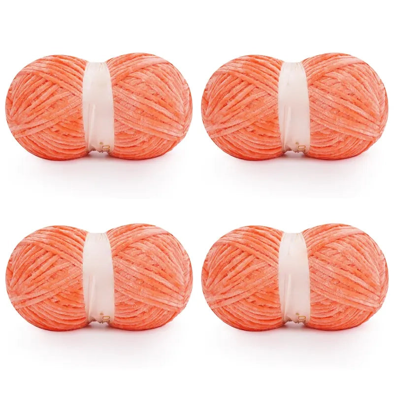 Chunky Chenille Velvet Yarn for DIY Crochet &amp; Knitting