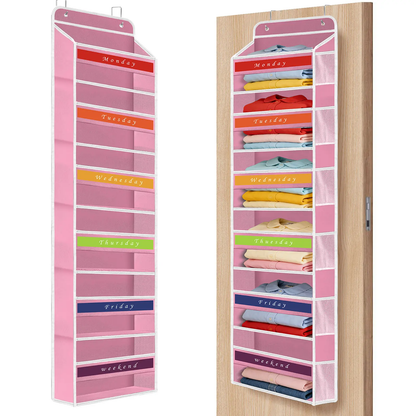 Six-layer hanging clothing storage bag - with category labels