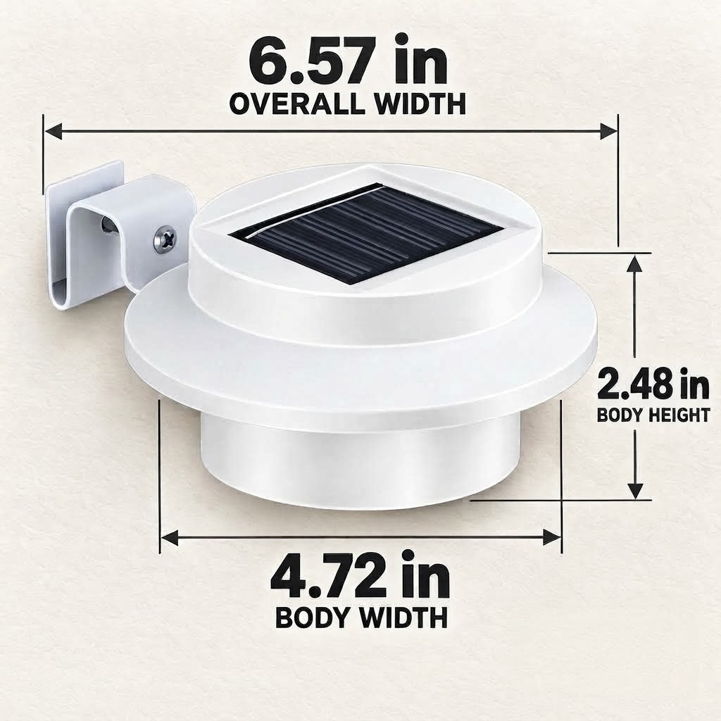 Solar Fence Lights Outdoor Waterproof, 3 LED Deck Lights for Garden Path