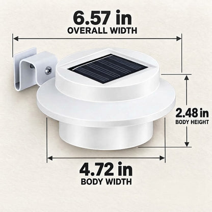 Solar Fence Lights Outdoor Waterproof, 3 LED Deck Lights for Garden Path