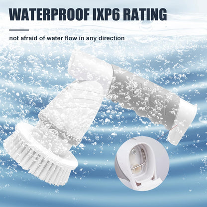 Electric Spin Scrubber Brush Set — 320 RPM Waterproof Cleaning Power