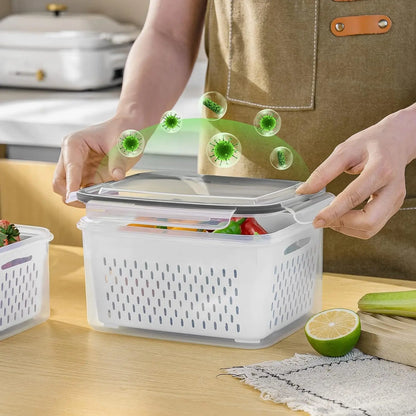 🍇Stackable fruit and vegetable preservation filter box