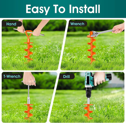 High-carbon steel Ground Anchor Screw in Spiral Trampoline Anchors with Nut