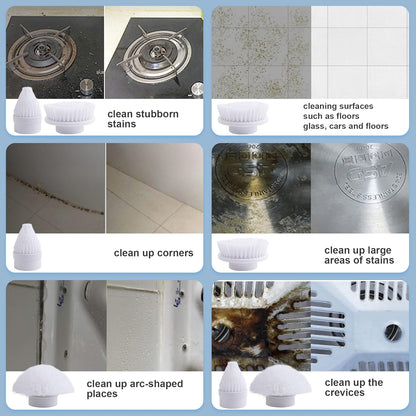 Electric Spin Scrubber Brush Set — 320 RPM Waterproof Cleaning Power