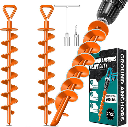 High-carbon steel Ground Anchor Screw in Spiral Trampoline Anchors with Nut