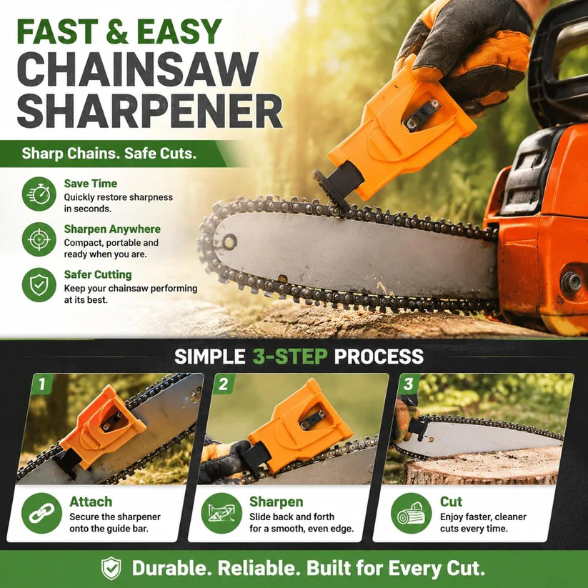 🔥Limited Time 50%🔥OffPortable Teeth Chainsaw Sharpener