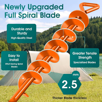 High-carbon steel Ground Anchor Screw in Spiral Trampoline Anchors with Nut