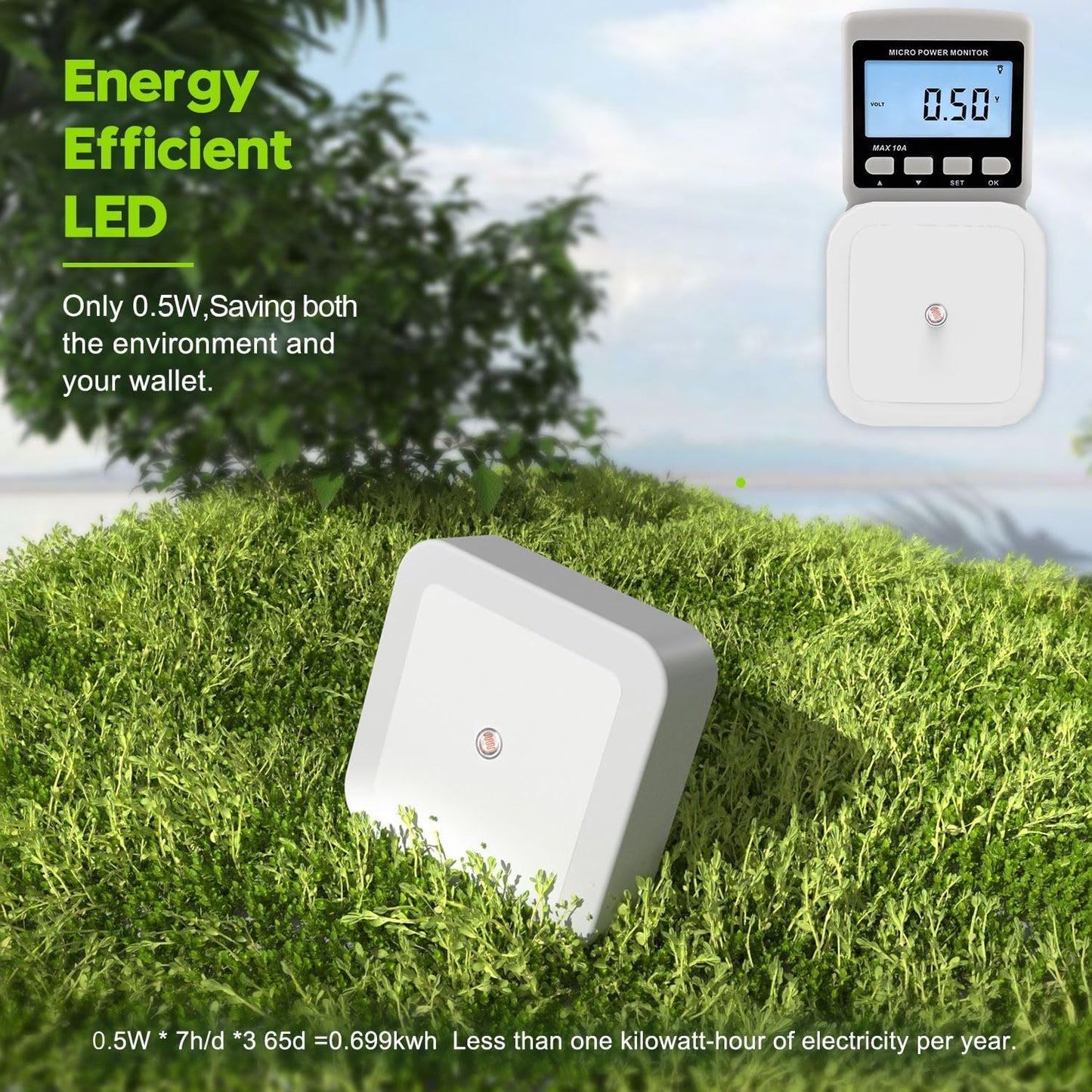 Bamafrontierma™ Night Lights Plug into Wall-Auto-On/Off