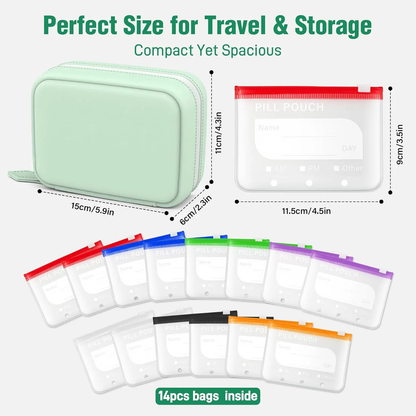 📦Large capacity storage box with 14 waterproof bags📦