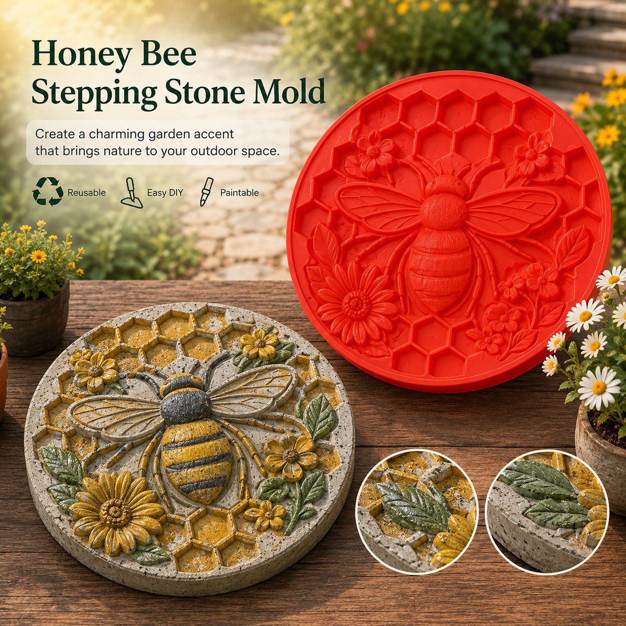 💥LAST DAY 50% OFF🌻Reusable Garden Art Mold – Make Your Garden Truly One of a Kind