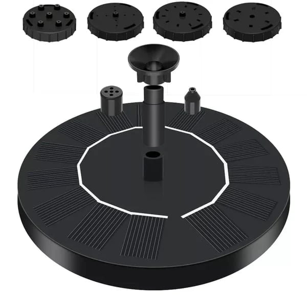 🔥Hot Sale 49% OFF🎁☀️Solar Fountain, Solar Powered Bird Bath Fountain Pump with 4 Nozzles 1.4W Solar Panel Kit Water Pump, Outdoor Watering Submersible Pump for Pond, Pool, Garden, Fish Tank🌊✨