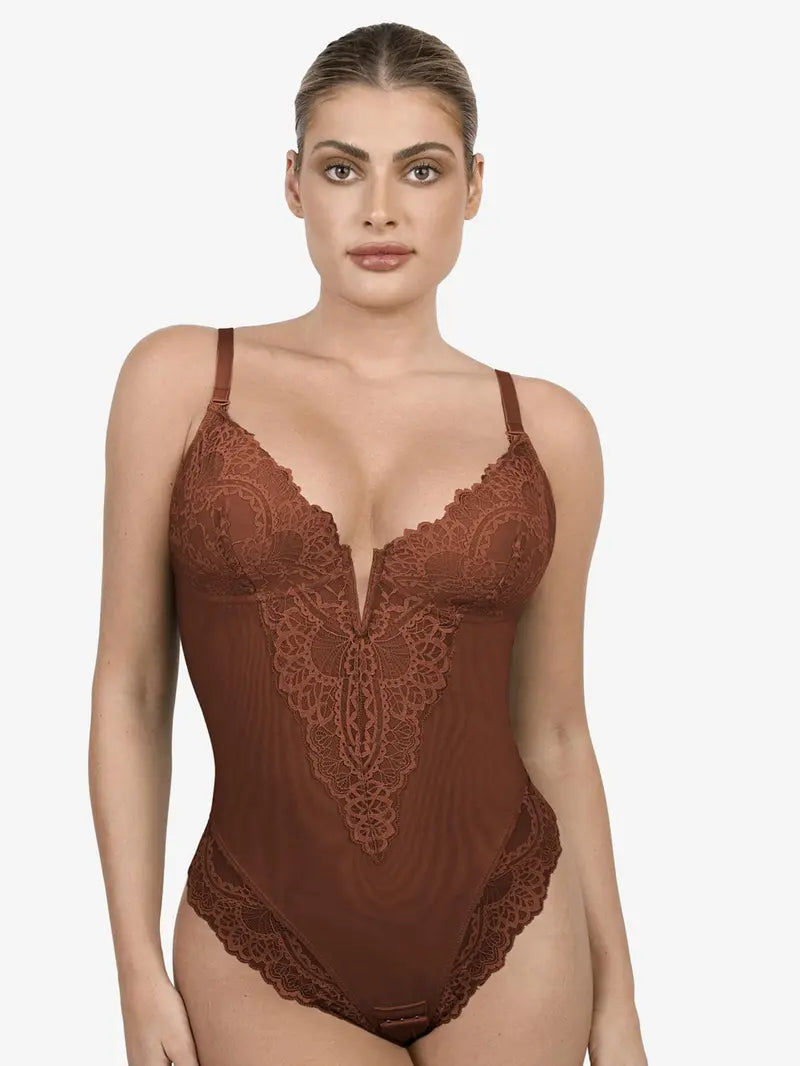Shapewear Bodysuit | Deep V-Neck, Smooth Fit & Breathable Stretch