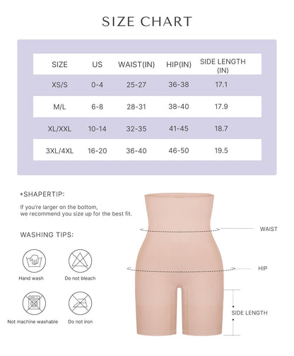 Shapewear Sculpting Shorts for Women Seamless High Waisted Body Tummy Control