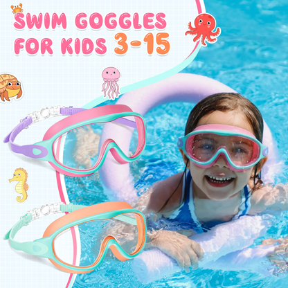 Kids Swim Goggles – Anti-Fog, UV Protection & Adjustable Fit