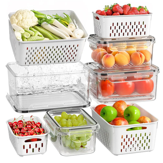🍇Stackable fruit and vegetable preservation filter box