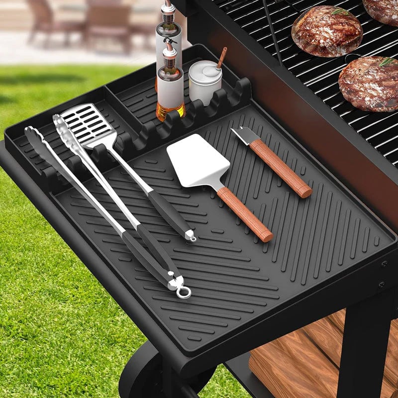 🌞Summer Sale 49% OFF🍖Silicone BBQ Side Shelf Mat — Keep Tools Clean & Close