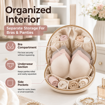 3-in-1 Multi-compartment Underwear Travel Storage Box