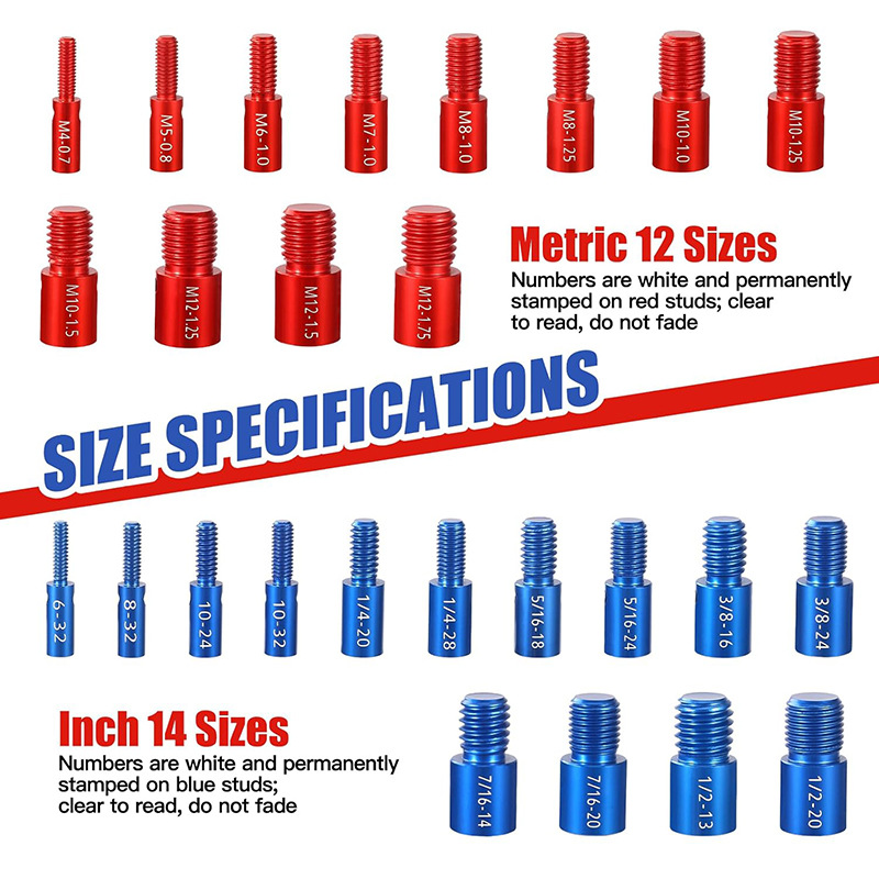 🔥Limited-time discount of 50%🔥44Pcs Alloy Nut and Bolt Thread Inspector Charge🔩