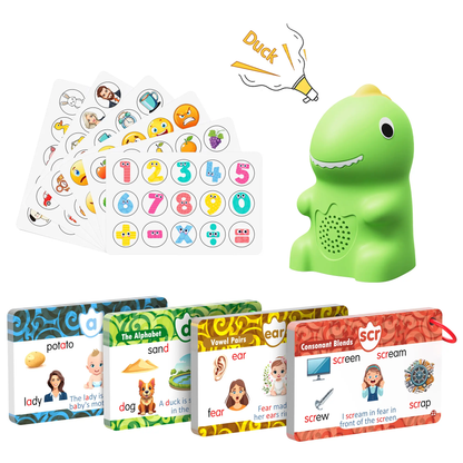 Dinosaur Interactive Learning Flashcard Set—Contains 592 words and phonics fun
