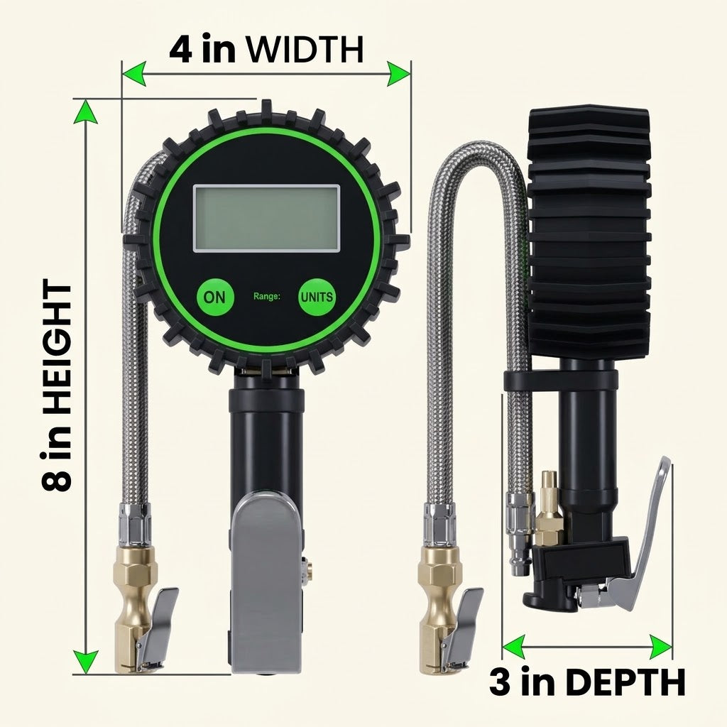 200 PSI Digital Tire Inflator Gauge