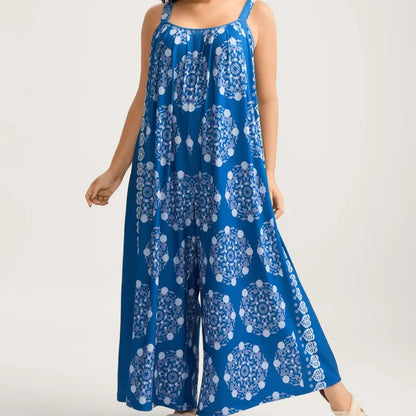 Women’s Plus Size Bohemian Spandex Overalls – Flowy Comfort, Effortless Style