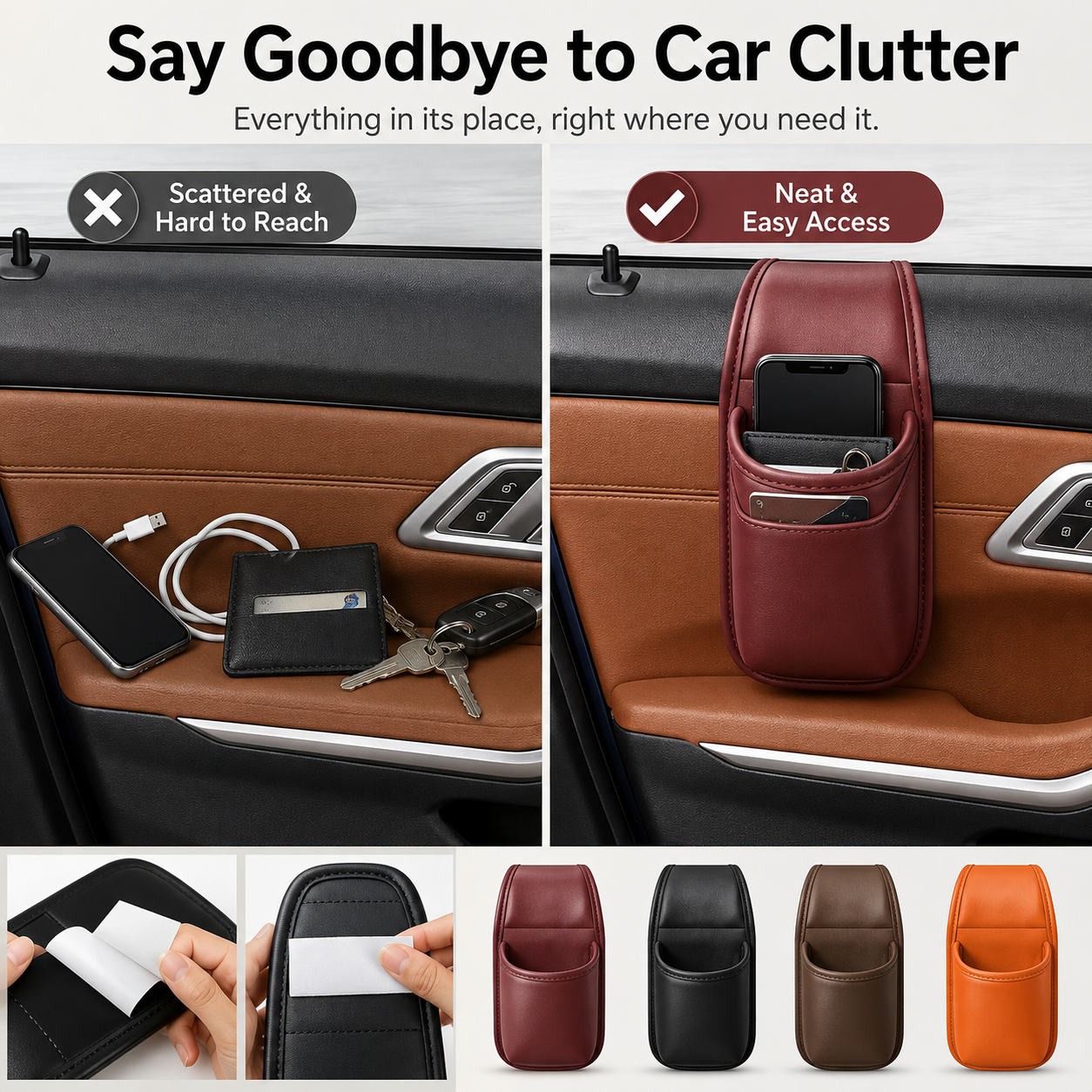 Multifunctional Car Door Storage Pocket