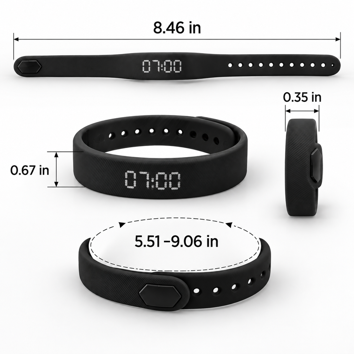 😴Smart Vibration Alarm Wristband for Heavy Sleepers & Activity Tracking😴