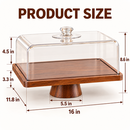 2-in-1 Wooden Dessert & Charcuterie Serving Stand