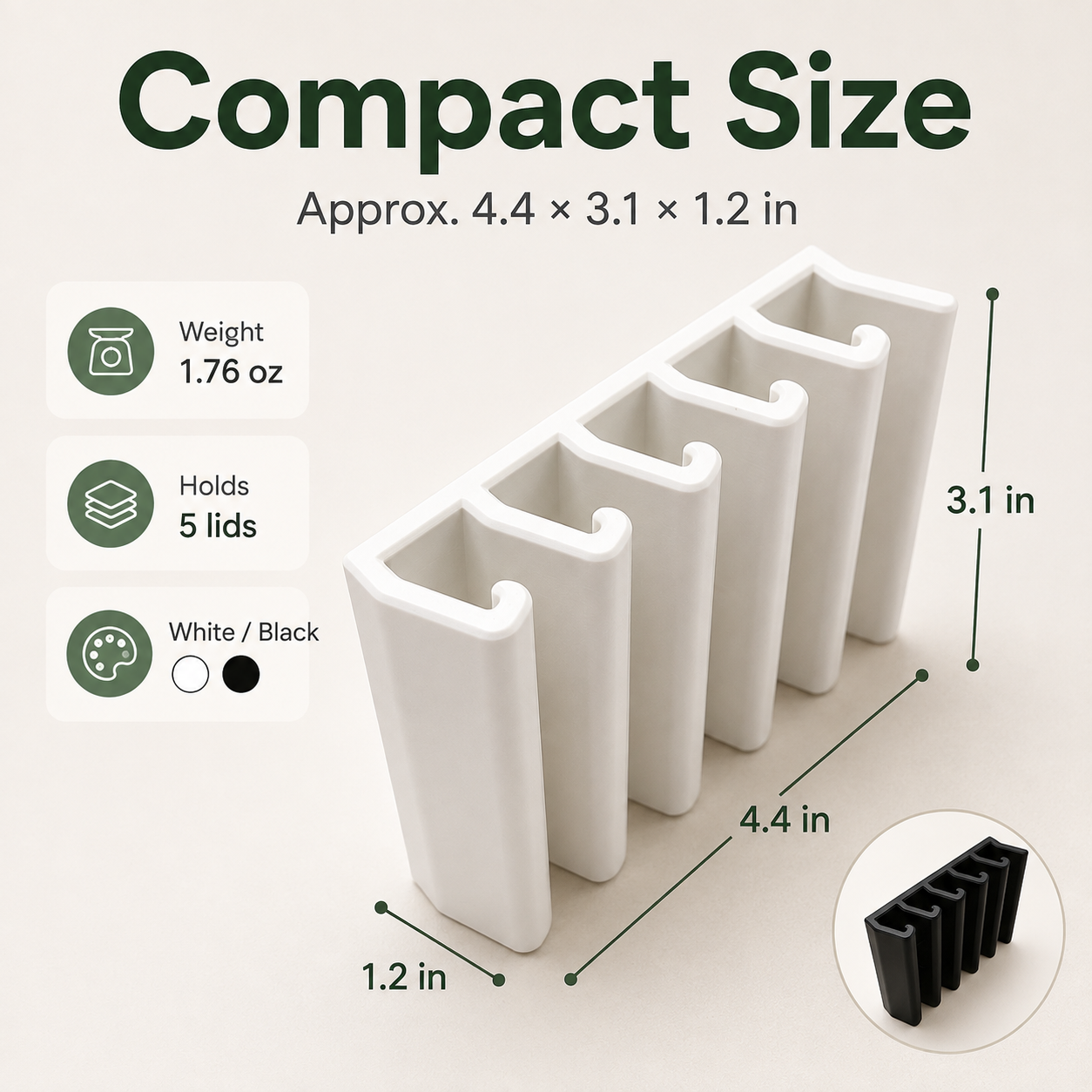 5-Slot Food Storage Lid Organizer Stop Digging. Start Grabbing.