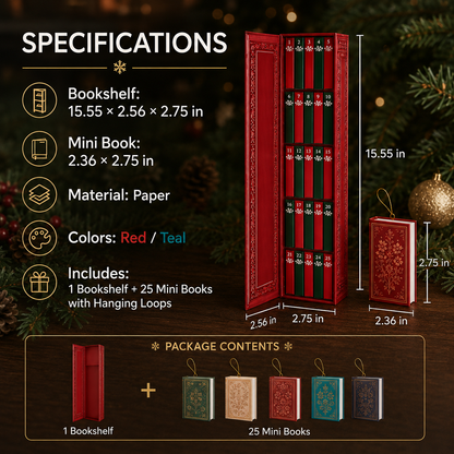 25-Day Mini Book Ornament Advent Calendar