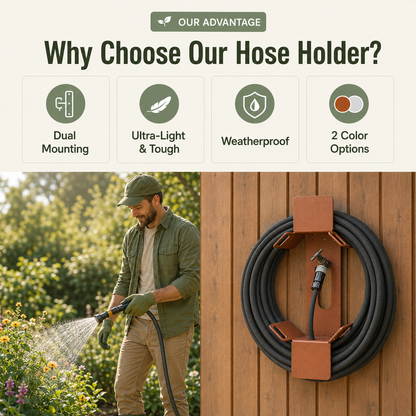 Heavy-Duty Detachable Garden Hose Holder &amp; Storage Rack