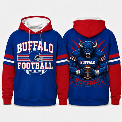 Retro Football Helmet Graphic Hoodie Varsity Style From Every Angle